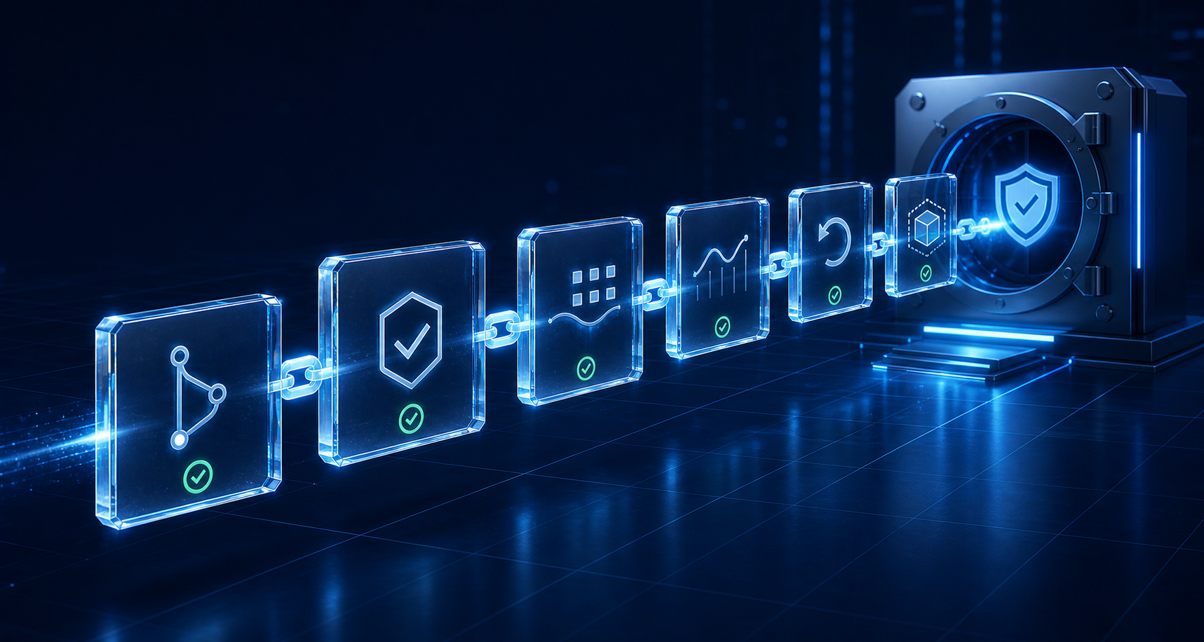 A connected deployment audit trail with evidence and approval checkpoints